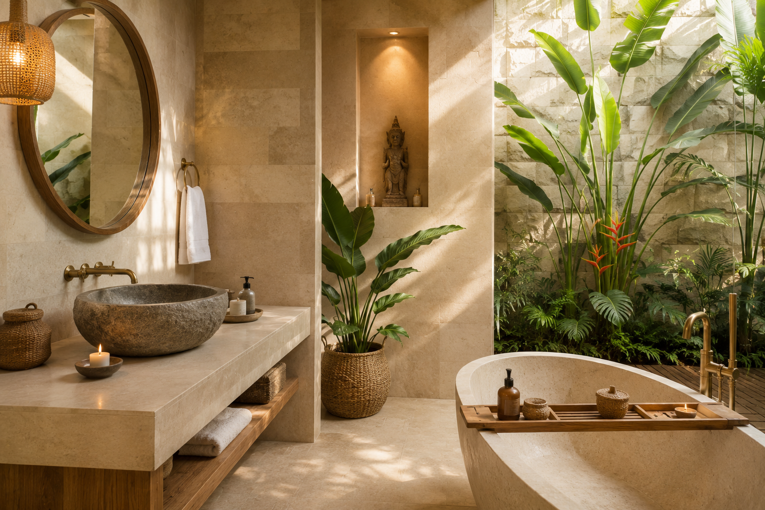 Salle de Bain Balinaise : 5 Accessoires pour un Spa Tropical chez Soi